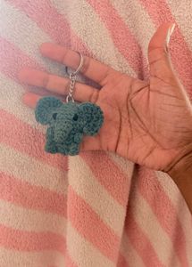 Cute Crochet baby Elephant Keychain