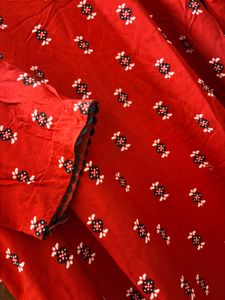 Chic Red Printed Kurta