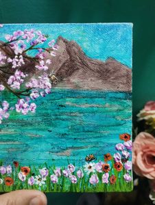 Serene Spring Mix Media Painting