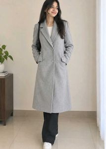 Light Grey Blazer Coat