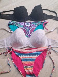 combo Of Four Imported Fabric Bra N Panty