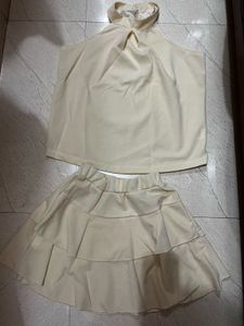 Savana Halter Neck Ruffle Co ord set