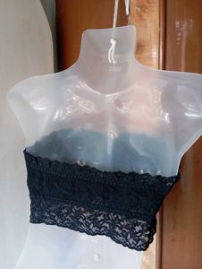 Lace Bandeau Bralette - Black