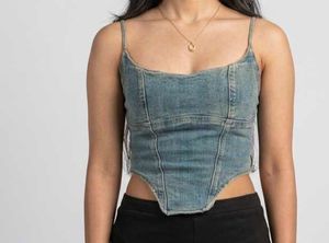 Denim Corset Top