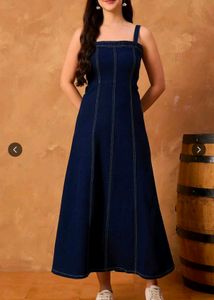 Stylish Denim Pinafore Dress