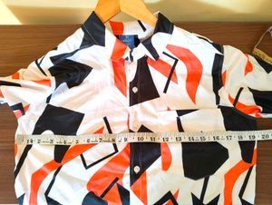Abstract Print Short Sleeve Shirt