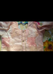 Beautiful Peach Embroidered suit