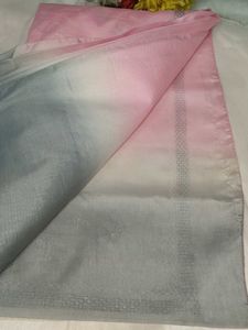 Elegant Pink &amp; Grey Ombre Saree with blouse