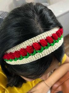 Handmade Crochet Strawberry Headband