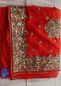 Blue handwork Saree with blouse piece