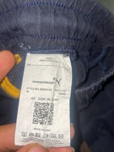 Puma Navy &amp; Yellow Track Pants