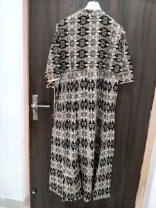 Elegant Printed Gawn Kurta with Mirror Work