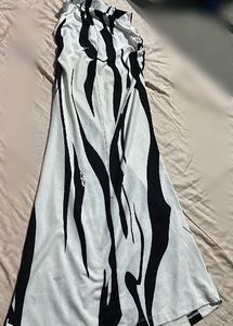 Zebra Print Long Skirt