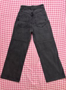 Women's Grey Wide Leg Jeans