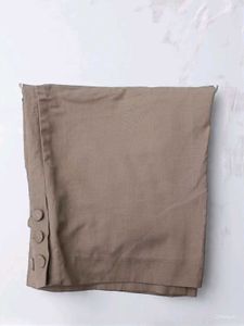 Beige High Waist Tailored Shorts | Smart Casual |