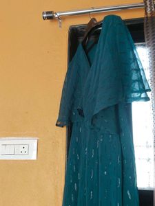Elegant Teal Midi long party Dress