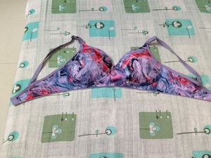 Abstract Print Padded Bra(adjustable straps)