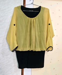 Chic Lime Yellow & Black Top