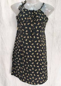 Cute Teddy Bear Print Mini Dress