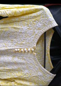 Yellow Chikankari Kurta