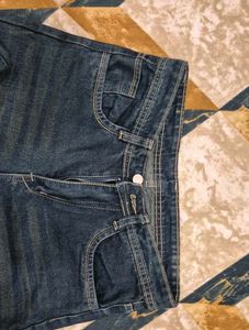 Wide Leg Blue Denim Jeans
