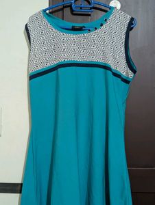 Turquoise Printed Kurta