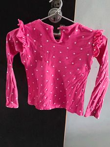 Cute Cupcake Pink Long Sleeve Top