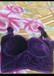 Velvet Bra Top - Rich Purple