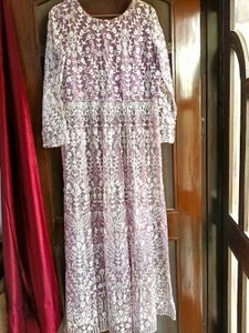 Net Embroidered Anarkali suit set