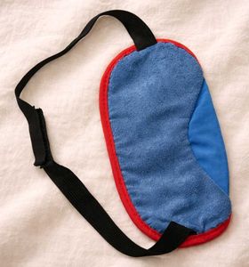 Soft Blue Sleep Eye Mask with Adjustable Strap