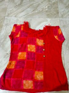 Red  short kurti