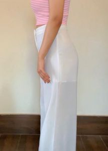Shein White Wide Leg Pants