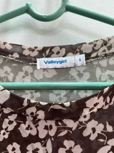 Floral Mesh Sheer Top