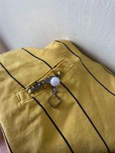 Yellow Striped fitted shirt