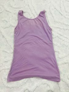 lilac Lavender Sequin Glitter Top