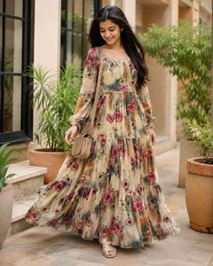 Bohemian Floral Tiered Maxi Dress
