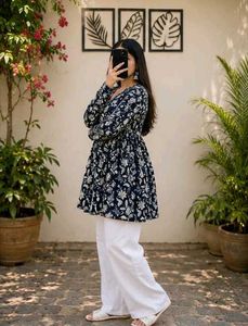 Stylish Floral Print Kurta-all size
