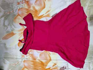 FabAlley Women Pink Solid Fit &amp; Flare Dress