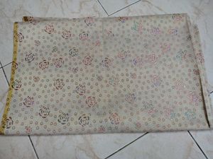 Elegant Floral Embellished 1m Fabric