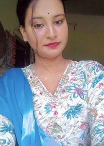 Blue Printed Kurta Set with Dupatta