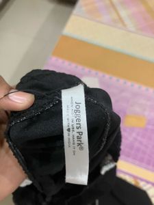Black &amp; White Striped Track Pants
