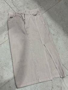 Beige Split Skirt