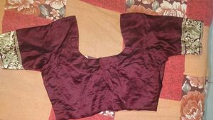 Maroon blouce and peticoat Set