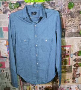 Men's Light Blue Denim Shirt (Free delivery)