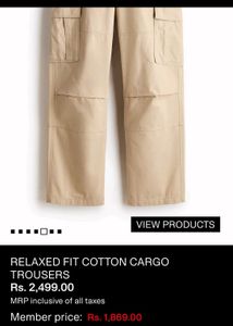 H&amp;M Beige Cotton Pants