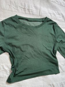 Sheer Green Long Sleeve Top