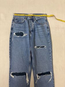 Primark Women's Distressed Ripped Denim Jeans