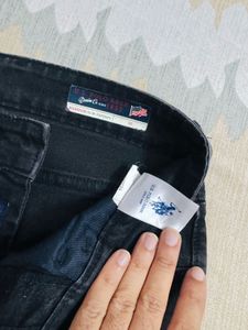 U.S. Polo Denim Men's Black Wash Straight Fit