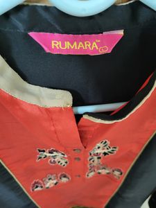 Satin Silk Black Kurti