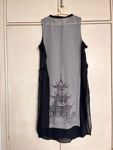 black long sheer top